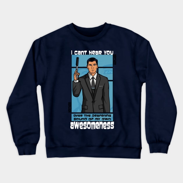 Archer Awesomeness Crewneck Sweatshirt by 666hughes